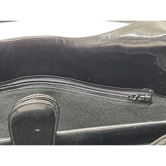 JUDITH LEIBER 80s Vtg ShoulderBag Leather Patchwork Brown Black Gold Accent RARE - Picture 16 of 16